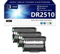 DR2510 High-Capacity Drum Unit | Compatible Replacement Toner Cartridge for Brother HL-L2400DWE L2442DW L2400DW L2445DW L2447DW Printers,Black-3 pack