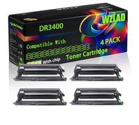 DR3400 Compatible for Brother Toner Cartridge with Chip HL-L5200DW HL-L6400DW MFC-L5700 Printers (4 Pack Black)