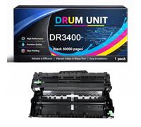 DR3400 Drum Unit Compatible for Brother DR 3400 TN3430 50000pages for HL-L5000D HL-L5100DN HL-L5200DW HL-L6400DW DCP-L5500DN MFC-L5700DW MFC-L5750DW MFC-L5850DW MFC-L5900DW Printers,Black-1pack