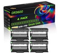 DR3600 Compatible for Brother Drum Unit with Chip HL-L5210DN HL-L6210DW MFC-L5710DN MFC-L6710DW HL-L5210DW Printers (4 Pack Black)