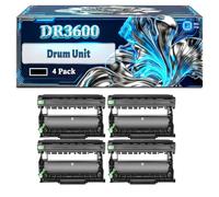 DR3600 Drum Unit Compatible for Brother DCP-L5510DW HL-L5215DN HL-L6415DN MFC-L5715DN MFC-L6915DN MFC-L5710DW MFC-L6910DN Printers, With Chip Large Capacity 45000 Pages (4 Pack Black)