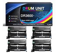 DR3600 Drum Unit Compatible for Brother DR 3600 TN3600 45000pages Work with HL-L5210DN HL-L5210DW HL-L5215DN HL-L6210DW HL-L6410DN HL-L6415DN MFC-L5715DN MFC-L6710DW Printers,Black-4pack