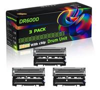 DR6000 Compatible for Brother Drum Unit with Chip FAX-4750 FAX-5750 FAX-8350 FAX-8350P FAX-8360P FAX-8750 FAX-8750P HL-1030 Printers (3 Pack Black)