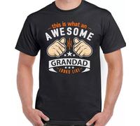dr65QQCe Grandad T-Shirt This is What an Awesome Looks Like Mens Funny Fathers Day D2