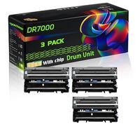 DR7000 Compatible for Brother Drum Unit with Chip HL-1670N HL-1850 HL-1850N HL-1870 HL-1870N HL-5030 Printers (3 Pack Black)
