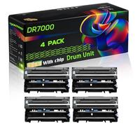 DR7000 Compatible for Brother Drum Unit with Chip HL-5040 HL-5040N HL-5050 HL-5050N HL-5070 HL-5070N MFC-8420 MFC-8820D Printers (4 Pack Black)