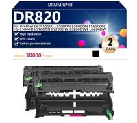 DR820 Drum Unit Replacement for Brother DCP-L5500 L5500DN L5600DN L5650DN HL-L5000D L5100DN L5200DW L5200DWT L6200DW Printers, 30000 Pages,Black-2 pack