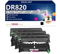DR820 Drum Unit Replacement for Brother DCP-L5500 L5500DN L5600DN L5650DN HL-L5000D L5100DN L5200DW L5200DWT L6200DW Printers, 30000 Pages,Black-3 pack