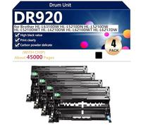 DR920 Hight Capacity Drum Unit Replacement for Brother HL-L6310DW HL-L5210DN HL-L5210DW HL-L5210DWT HL-L6210DW HL-L6210DWT HL-L6217DW Printer, High-Definition Printing, 45000 Pages,Black-4 pack