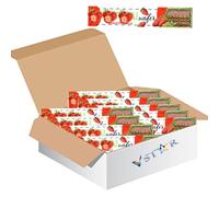 dra White Chocolate Wafer Bar 35g - Crispy Wafer with Cocoa Cream, Matcha Style Tea & Strawberry Flavoured Filling, Sweet Snack & Dessert Bar (24 x Bars)