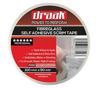 Draak Scrim Tape 100mm x 90mtr Long Plasterboard Mesh Joint Scrim Drywall Fibre Glass Self Adhesive, Wall Hole Or Crack Repair (100mm)