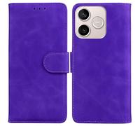 Draamvol for Honor 600 Lite/ 500 Smart Case, Wallet Card Holder Kickstand Solid Color Magnetic Closure Flip PU Leather TPU Bumper Heavy Duty Protection for Honor 600 Lite/ 500 Smart Cover, Purple