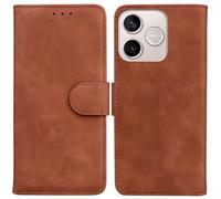 Draamvol for Honor 600 Lite/ 500 Smart Case, Wallet Card Holder Kickstand Solid Color Magnetic Closure Flip PU Leather TPU Bumper Heavy Duty Protection for Honor 600 Lite/ 500 Smart Cover, Brown