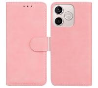 Draamvol for Honor 600 Lite/ 500 Smart Case, Wallet Card Holder Kickstand Solid Color Magnetic Closure Flip PU Leather TPU Bumper Heavy Duty Protection for Honor 600 Lite/ 500 Smart Cover, Pink