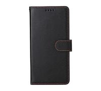 Draamvol for Honor X6C 4G Phone Case, Wallet Card Holder Kickstand Magnetic Closure Flip Solid Color PU Leather Scratch Resistant Shockproof Soft TPU Bumper Heavy Duty Protection Cover, Black