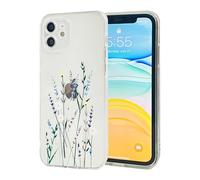 Draamvol for iPhone 12 Phone Case, Clear Floral Pattern for Girl Woman Transparent Soft Yellowing Resistant Shockproof TPU Camera Protective Bumper Phone Cover for iPhone 12, Clear