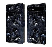 Draamvol for iPhone Air Phone Case, Wallet Shockproof Flip PU Leather Kickstand Card Slots Magnetic Closure Notebook Folio Soft TPU Bumper for iPhone Air Phone Case, Midnight Bloom