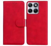 Draamvol for MOTO Edge 70 Fusion Phone Case, Wallet Card Holder Kickstand Solid Color Magnetic Closure Flip Premium PU Leather TPU Bumper Heavy Duty Protection for MOTO Edge 70 Fusion Phone Cover, Red