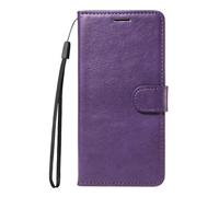 Draamvol for MOTO Edge 70/ X70 Air Case, Wallet Card Holder Kickstand Solid Color Flip PU Leather Magnetic Closure Scratch Resistant TPU Bumper Heavy Duty Shockproof Protective Cover, Purple