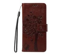 Draamvol for MOTO Edge 70/ X70 Air Phone Case, Wallet Card Holder Kickstand Embossing Cat Tree Flip PU Leather Magnetic Closure TPU Bumper Heavy Duty Shockproof Protective Phone Cover, Coffee Purple