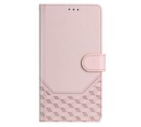 Draamvol for Moto G37/ G47/ G37 Power Phone Case with Wallet Kickstand Card Holder RFID Blocking Diamond Check PU Leather Magnetic Closure Flip Heavy Duty Protection Cover, Pink