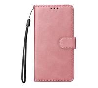 Draamvol for OPPO Reno 14 5G/ 14F 5G Phone Case, Wallet Kickstand Card Holder Flip PU Leather Scratch Resistant Magnetic Closure Shockproof Soft TPU Bumper Protective Cover, Rose Gold