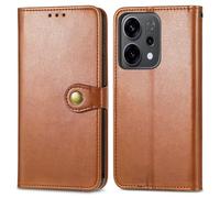 Draamvol for Oppo Reno 14 5G Phone Case, Wallet Card Holder Kickstand Premium Flip PU Leather Oppo Reno 14 5G Magnetic Closure TPU Bumper Heavy Duty Shockproof Protection Cover, Brown