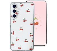 Draamvol for Samsung Galaxy A04S/ A13 5G Case, Clear Cute Cherry Pattern Slim Soft TPU Shockproof Phone Case Transparent Anti-Yellowing Protective Cover for Women Girls, Cherry