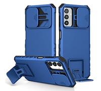 Draamvol for Samsung Galaxy A13 4G/ 5G Case with Slide Camera Cover Shockproof Kickstand Military Grade Lens Protection Soft TPU Bumper Hard PC Back Case for Samsung A13 4G/ 5G Phone Case,Blue