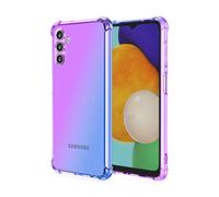 Draamvol for Samsung Galaxy A13 5G, Samsung Galaxy A04S Phone Case, Ultra Slim Soft TPU Shockproof Clear Two Color Gradient Air-cushioned Protection Non-Yellowing Phone Cover, Purple & Blue