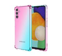 Draamvol for Samsung Galaxy A13 5G, Samsung Galaxy A04S Phone Case, Ultra Slim Soft TPU Shockproof Clear Two Color Gradient Air-cushioned Protection Non-Yellowing Phone Cover, Pink & Green