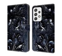 Draamvol for Samsung Galaxy A13/ A04s/ A23/ A32 Case, Wallet Shockproof Flip PU Leather Kickstand Magnetic Closure Folio Soft TPU Bumper for Samsung Galaxy A13/ A04s/ A23/ A32 Case, Midnight Bloom