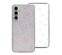 Draamvol for Samsung Galaxy A13/ A13 5G Case Clear Cute Bowknot Pattern Soft TPU Shockproof Phone Case for Women Girls, Slim Fit Transparent Bow Silicone Bumper Shell Drop-Protection Cover, Pink
