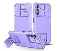 Draamvol for Samsung Galaxy A14 5G Case with Slide Camera Cover Shockproof Kickstand Military Grade Lens Protection Soft TPU Bumper Hard PC Back Case for Samsung A14 Phone Case,Purple