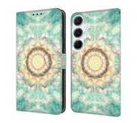 Draamvol for Samsung Galaxy A14/ A15/ A16/ A24 Case, Wallet Shockproof Flip PU Leather Kickstand Magnetic Closure Folio Soft TPU Bumper for Samsung Galaxy A14/ A15/ A16/ A24 Case, Crystal Glow