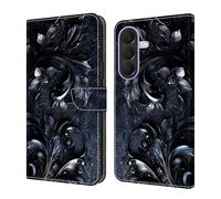 Draamvol for Samsung Galaxy A27/ A37/ A57 Case, Wallet Shockproof Flip PU Leather Kickstand Card Slots Magnetic Closure Folio Soft TPU Bumper for Samsung Galaxy A27/ A37/ A57 Case, Midnight Bloom