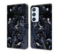 Draamvol for Samsung Galaxy A54 5G Case, Wallet Shockproof Flip PU Leather Kickstand Card Slots Magnetic Closure Folio Soft TPU Bumper for Samsung Galaxy A54 5G Case, Midnight Bloom