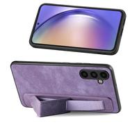 Draamvol for Samsung Galaxy A54 5G Case with PU Leather Wrist Strap Kickstand Shockproof Bumper Standing Grip Case Protective Soft TPU Slim Fit Cover for Samsung Galaxy A54 Phone Case,Purple