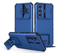 Draamvol for Samsung Galaxy A54 5G Case with Slide Camera Cover Shockproof Kickstand Military Grade Lens Protection Soft TPU Bumper Hard PC Back Case for Samsung A54 5G Phone Case,Blue