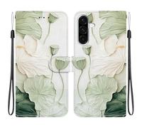 Draamvol for Samsung Galaxy A56 5G Case, Wallet Shockproof Flip PU Leather Shell with Card Holder Kickstand Magnetic Closure Soft TPU Bumper Protective Phone Cover for Samsung Galaxy A56 5G, Lotus