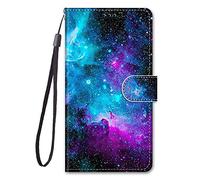 Draamvol for Samsung Galaxy A57 5G Phone Case with Card Holder Wallet Kickstand Flip PU Leather Magnetic Closure Anti-Scratch Heavy Duty Shockproof Protection Phone Cover, Purple Stars