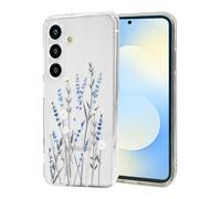 Draamvol for Samsung Galaxy S26 5G Phone Case, Clear Floral Pattern for Girl Woman Transparent Soft Yellowing Resistant Shockproof TPU Camera Protective Bumper Phone Cover for Galaxy A36 5G, Clear