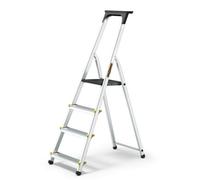 Drabest 4 Steps Aluminium Professional Ladder + Tool Tray 150Kg
