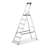 Drabest 7 Steps Aluminium Professional Ladder + Tool Tray 150Kg