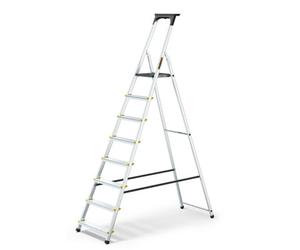 Drabest 8 Steps Aluminium Professional Ladder + Tool Tray 150Kg