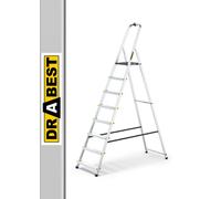 Drabest Aluminium professional ladder steps 8 + tool tray, Multi