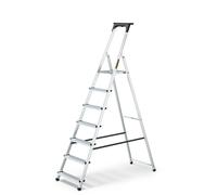 Drabest - Aluminium Folding Ladder with a Tool Shelf & Work Platform - 125 Kg