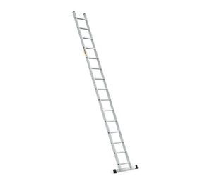 DRABEST - Aluminium Leaning Ladder, PRO Series, 15 Rungs, 150 kg