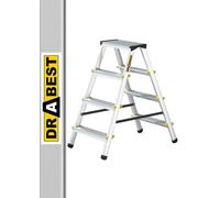 DOUBLE SIDED ALUMINIUM STEPS - 4 TREAD EN131 PRO 150KG