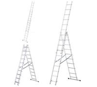 Drabest Aluminum Ladder 3-Section 3X10 150 Kg En131 Home